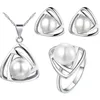 Necklace Earrings Set Simulated Pearl Pendant Ring Fashion Accessories Drop Arrival Brand Bridal Girl