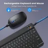 Bluetooth Wireless Keyboard and Mouse Mini ipad Keyboard Spanish Russian Keycaps 10 Inch For Tablet ipad Pro 12 9 Air 4 S6 Lite