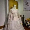 Etniska kläder hanbok koreanska folkdräkt brud bröllop ceremoni toast klänning damer kläder