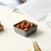 Assiettes MUZITY Bols Carrés En Céramique Sauce Plat En Porcelaine Dessert Snack Avec Plateau En Bambou Cadeau De Noël