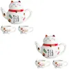 Servis uppsättningar 2 av keramiska fu te -ware kinesiska tillbehör