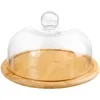 Dinnerware Sets Glass Cake Stand Dome Cup Tray Lid Cupcake