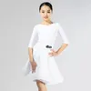 Stage Wear Latin Ballroom Competition Dress For Girls Modern Dance Outfit Long Sleeve Tango Dancewear Salsa Clothing Costume DL9557