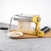 Tillverkare manual nudel maskin liten hushåll pasta maskin två knivar nudel maker multikinetiska rostfritt stål köksverktyg manual