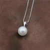 Pendentif Colliers Mode Style Simple Naturel Blanc Shell Perle Collier 10mm Perle Ronde Pierre Cadeau Accessoires Pour Femmes 18 pouces M345