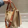 Women Tote Bag Brand Brand Bagag Woven Shopping Bag Female Totes Fashion Beach Counter Facs Ladies Womens Handbags