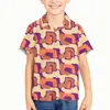 Męskie koszulki Casual Time Camouflage Dzieci Kid Boy Hawaiian Shirt Lose top na 2023 Modną koszulkę oddychną