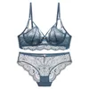 Bikini Air Bra Mutandine Donna New Sexy Perizoma a vita bassa Intimo sexy in pizzo da donna Petto grande sottile con piccolo anello in acciaio Supporto superiore Reggiseno a raccolta cava