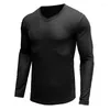 Men's Sweaters Knitted Bottoming Shirt Men V-neck Long-sleeved Qwe9958