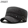 Breite Krempe Hüte Männer Winter Warme Armee Kappe Fleece Futter Earflap Hut Kadett Einstellbare Militär Flache Casquette