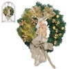 Kwiaty dekoracyjne świąteczne wieniec do drzwi Wiszące dekoracje Jezus złoty na front