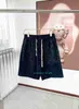 23SS Designer Herrkvinnas shorts Tryckta Herrlastbyxor Patchwork Jeans Shorts Elastic midja Luxury Sweatpants M-3XL