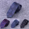 Mens bindningar Ny Brand Man Fashion Dot Slitties Gravata Jacquard 6cm Slim Tie Corbatas Hombre 2018 Bröllopsbindning för Men293S
