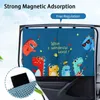 Новый автомобильный мультфильм милый магнитный боковой окно солнечные коляски двойной слой задний боковой автосаутный окно на крышке ультрафиолетовой занавес для детей