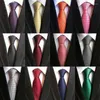 Bow Ties Yishline 8cm Fashion Classic Men's Stripe Tie Purple Blue Black Pink Lavender Jacquard Woven Silk Slipspolka prickar