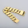 Ankiety Kalen 31 mm szczotkowanie duży ciężki łańcuch kubański ze stali nierdzewnej damski łańcuch blokowy biżuterii 230512