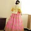 Ethnische Kleidung, königliches modernes Hanbok-Kleid, koreanisches traditionelles Braut-Hochzeitsfest-Event, Schauspiel-Performance-Kostüm