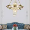 Pendant Lamps Simple Post-modern Crystal Chandelier Luxury Atmospheric Living Room Copper Lamp High-end Exquisite Dining Villa Lighting