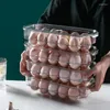 Storage Bottles 16 Grids Transparent Egg Box Tray Containers Kitchen Refrigerator Organizer Eggs Dispenser Fresh Preservation