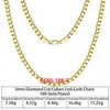 GC Custom Cadena de Oro 14k Joyas Kabel Figaro Touw Paperclip Cubaanse Curb Link Chain 925 Sterling Zilver Gouden Ketting voor Mannen vrouwen