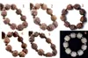 Strand 6 Style Beautiful Wood Swo-Quarged Twip-Cased Hand Buddha Head Beads Bacelets