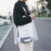 Подарочная упаковка повседневная сумма в стиле женщина женские сумочки ПВХ прозрачные пляжные сумки летняя торговая сумка для плеча открытая сумочка черная синяя