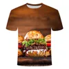 Camisetas masculinas camisa de comida de verão masculino homem homem harajuku hamburger tshirt tsshirt casual tops tops