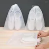 Storage Bags 20Pcs Set Shoe Dust Covers Non-Woven Dustproof Drawstring Clear Bag Travel Pouch Drying Shoes Protect