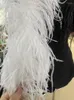 Casual Dresses EOS Customized Evening Women Ostrich Feathers One-shoulder Asymmetrical-neck Party Mini Dress High Quality