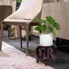 Ensembles de vaisselle grand vase de plancher en bois planteur tabouret rond en bois pot de fleur support