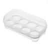 Bottiglie di stoccaggio Cucina Scatola per uova a 8 scomparti Frigorifero Conservazione fresca Picnic portatile Ricezione plastica