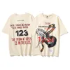 Printed T-shirt men and women couple casual loose couple round neck short-sleeved T-shirt trendy letter graffiti