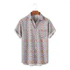 Chemises décontractées pour hommes Arrivée Camicette Camicias hawaïennes Chemises sauvages à un bouton Chemises imprimées à manches courtes Tops Chemise homme de luxe