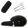 Massage 3 Pcs/set Separable Exotic Anal Plug Sex Toys with Fox Tail Cosplay Special Accessories for Couple Flirt Erotic Metal Butt Plug