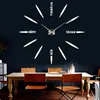 Väggklockor toppmode modern klockklocka klistermärken reloj de pared hem dekoration horloge nål kvarts klockor1