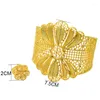 Бангл арабский роскошный золотой кольцо для женщин для женщин бесплатный размер пустого цветочные свадебные браслеты мусульманские этнические