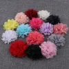 Dekorative Blumen, 10 Stück, 5,5 cm, Gaze-Blumen, handgefertigt, DIY-Kleidungszubehör, stereotyper Kopfschmuck, Haarsimulation