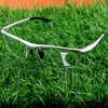 Sunglasses Al-mg Alloy Sporty Delicate Hinge Half-rim Silver Frame Cool Men Progressive Multifocal Limited Reading Glasses 0.75 To 4