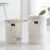 廃棄物プラスチック大理石のパターンゴミ缶オフィスバスルームキッチンリビングルームの寝室の蓋なしヨーロッパスタイル230512
