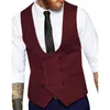 Mäns kostymer Teal Brown Bourgogne Double Breasted Men passar Vest Formal Business Herringbone Tweed Groom Wedding Prom Tuxedos Blazer