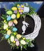 Flores decorativas de páscoa acrílico de impressão plana grinalda S ovos de garota decoração de dia feliz para a borboleta de primavera em casa decort