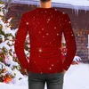 Camicie casual da uomo Camicia natalizia da uomo Top Autunno Inverno Camicetta Moda stampata girocollo maniche lunghe Carino