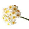 装飾的な花のライフルのような1ブーケ美しい花のアレンジメント偽の水仙の色速い人工家の装飾