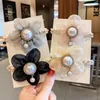 Hair Accessories Organza Elastic Pearl Hairbands Flower Bands Ropes Scrunchies For Women Rhinestone Ponytail Holder Rubber