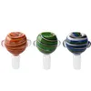 Headshop214 G051 Pipa da fumo Bong Tool Parrucca Wag Strip Style Dome Bowl 14mm 19mm Bocce per bong in vetro per tabacco maschile