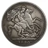 ROYAUME-UNI 1887 1888 1890 1891 1892 1 Couronne - Victoria 2ème portrait Argent plaqué Copie Coins