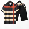 Diseñador de hombres PoloT camiseta a cuadros impreso algodón casual verano moda top manga corta pantalones tamaño M-3XL