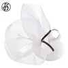 Berets FS White Pillbox Hat Formal Cocktail Party Charm Hat Women's Wedding Dress Church Tea Debbie Fedora 230512