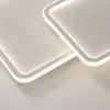Żyrandole Nowoczesne minimalistyczne żyrandol LED do sypialni Dekoracja domu Dekoracja domu biały/czarny