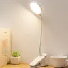 Table Lamps Foldable LED Desk Lamp Clip-On Night Light Reading Computer Keyboard Illuminated Eye Protection With USB Charging Bedroom